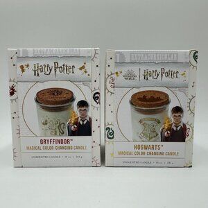 2 Harry Potter Magical Color Changing Candles / Gryffindor and Hogwarts / New